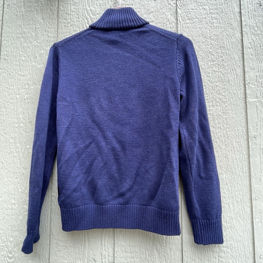 Patagonia Sweaters Mens XS Navy Blue Merino Wool 1/4 Zip Knit Pullover Cozy - Picture 3 of 14